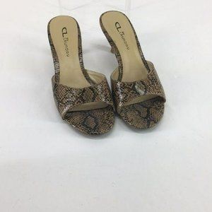 CL By‎ Laundry Snakeskin sz 6½ Open Toe sandals